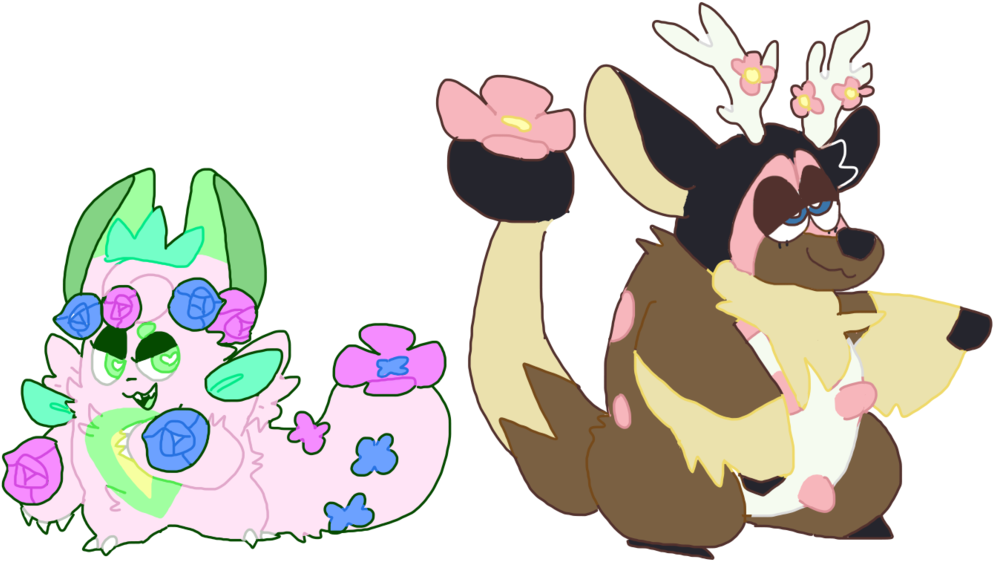 Flowery Pokemon Crossbreeds By Beiged On Deviantart - Video Game (1024x594), Png Download