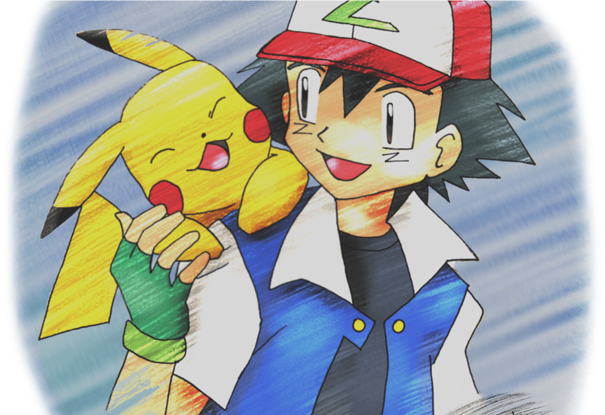 Ash And Pikachu By Intaresting On Deviantart - Ash And Pikachu (1368x855), Png Download