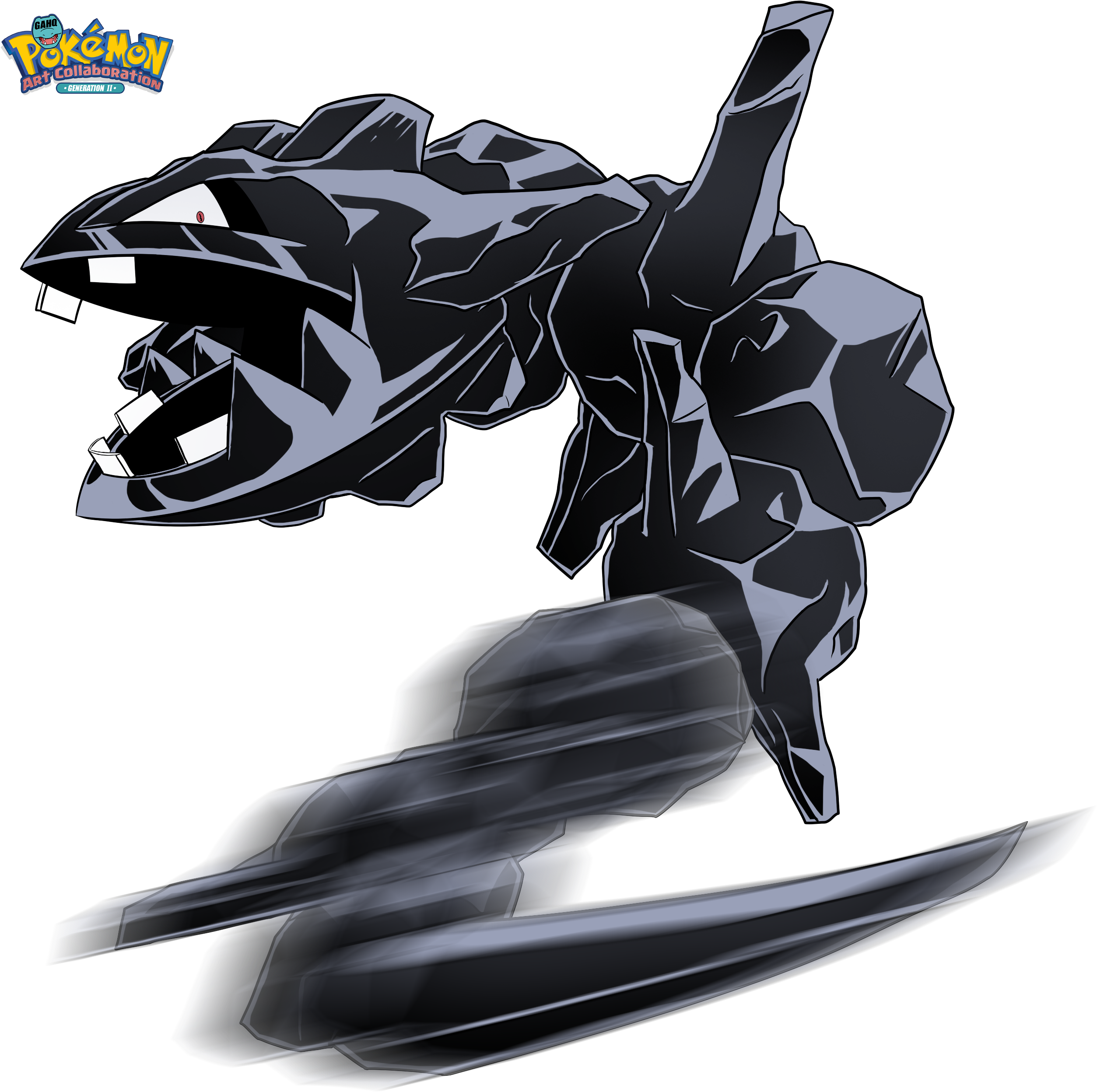 #208 Steelix Used Iron Tail In The Game Art Hq Pokemon - Notebook (2696x2525), Png Download