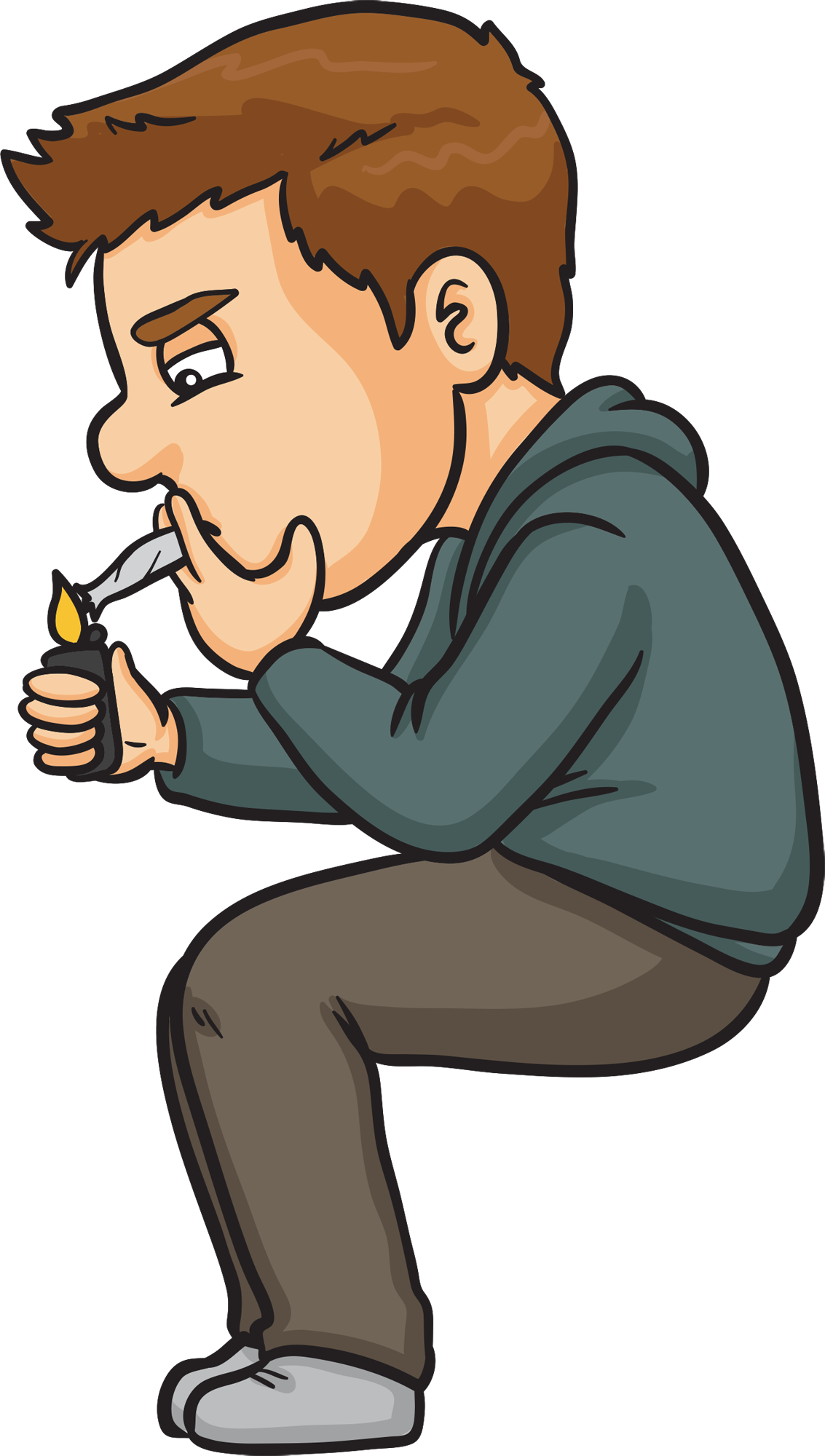 Weed Clipart Rolling - People Smoking Marijuana Clipart (1133x2000), Png Download