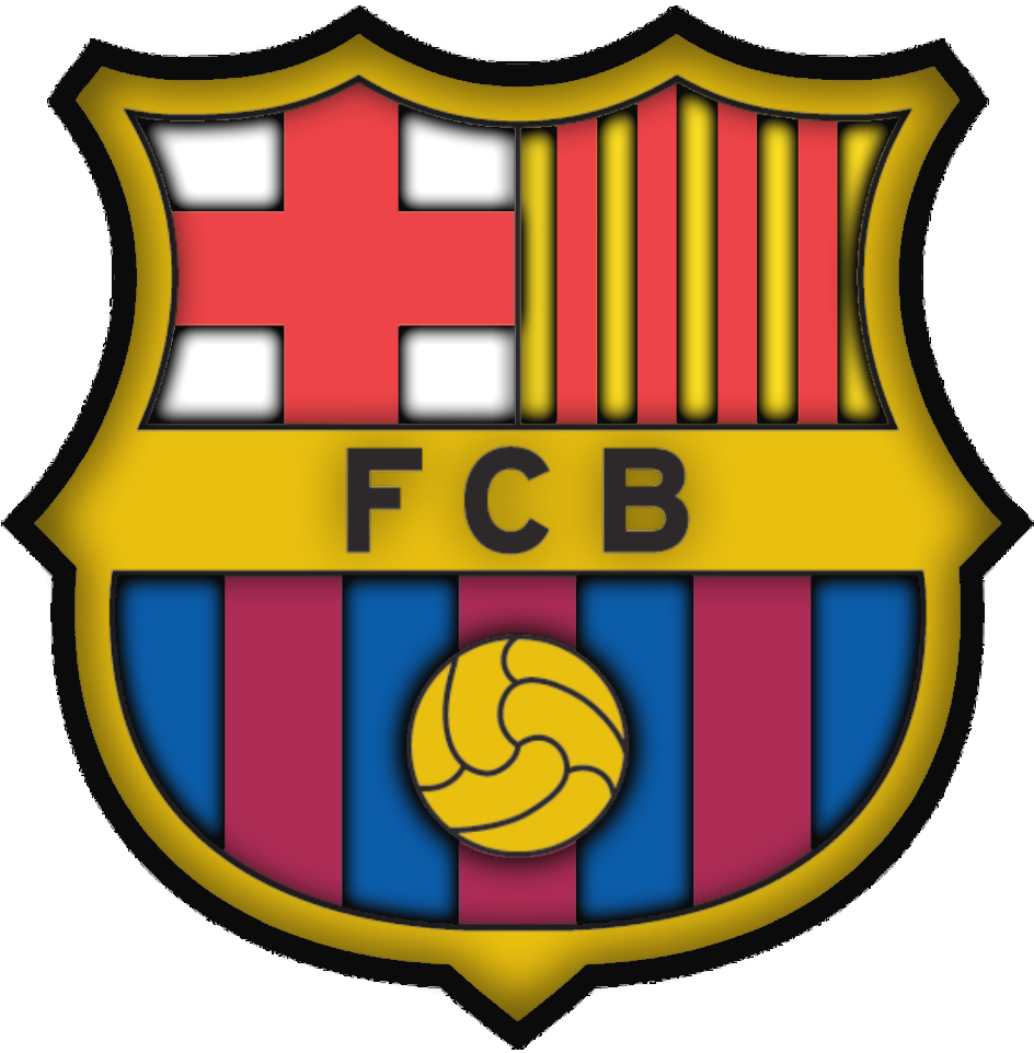 Escudos En 3d, Fc Barcelona,celta De Vigo, Villareal, - Barcelona Logo Png (1000x1000), Png Download