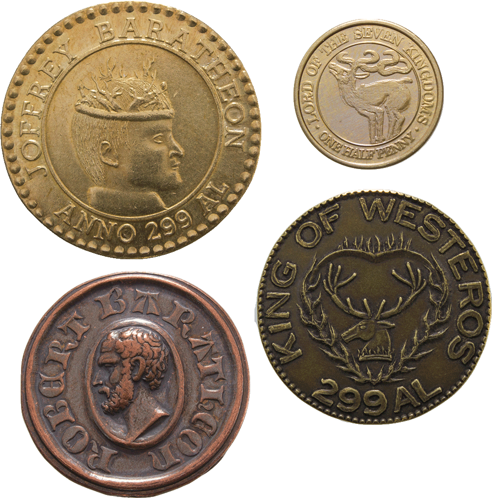 House Baratheon Set Of Four Coins - Mega City One Justice Department (1024x1024), Png Download