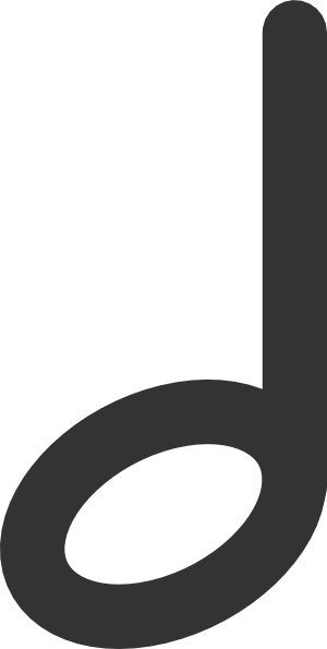 Source - - Musical Half Note (300x595), Png Download