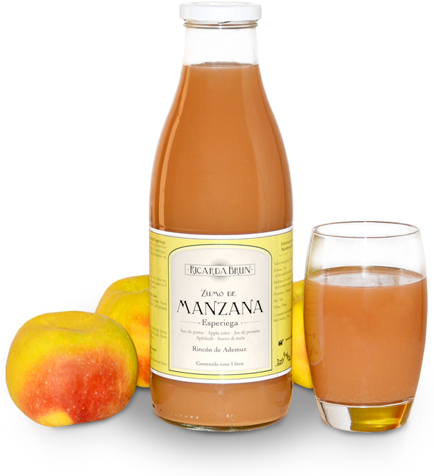 Zumo De Manzana Esperiega - Zumo De Manzana Natural (613x680), Png Download
