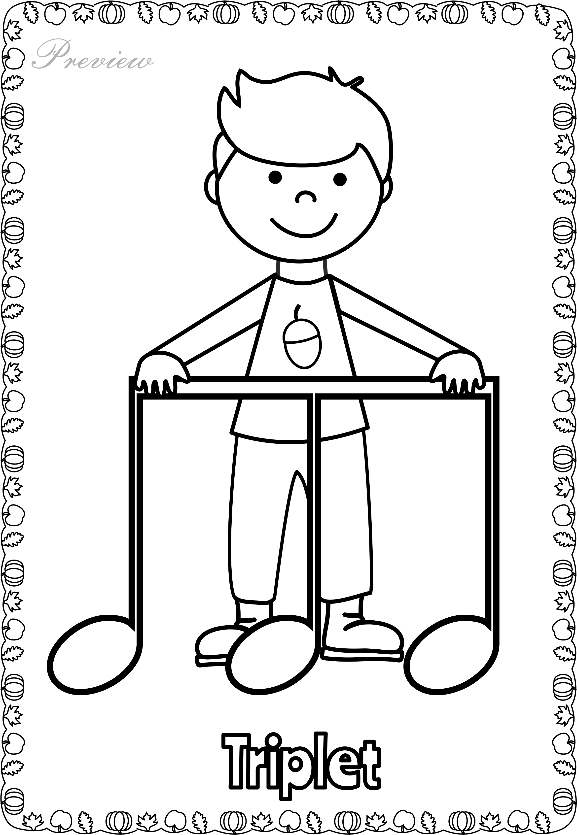 Let Your Kids Decorate Your Classroom With These Music - Fall Musical Posters For Coloring (2364x3371), Png Download