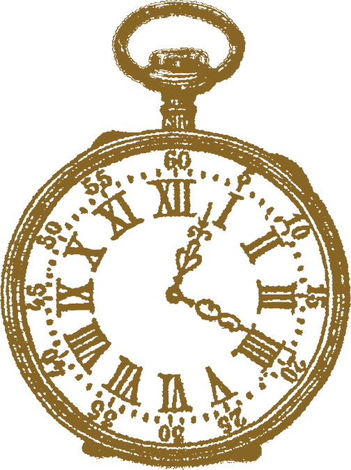 Pocket Watch Clipart Illustration - Vintage Pocket Watch Clipart (504x675), Png Download