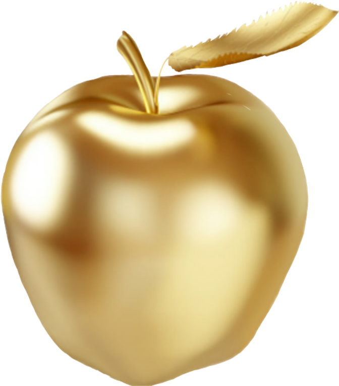 Gold Apple (1024x1024), Png Download