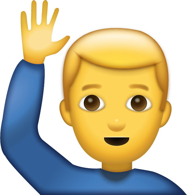 Download Ai File - Man Saying Hi Emoji (614x640), Png Download
