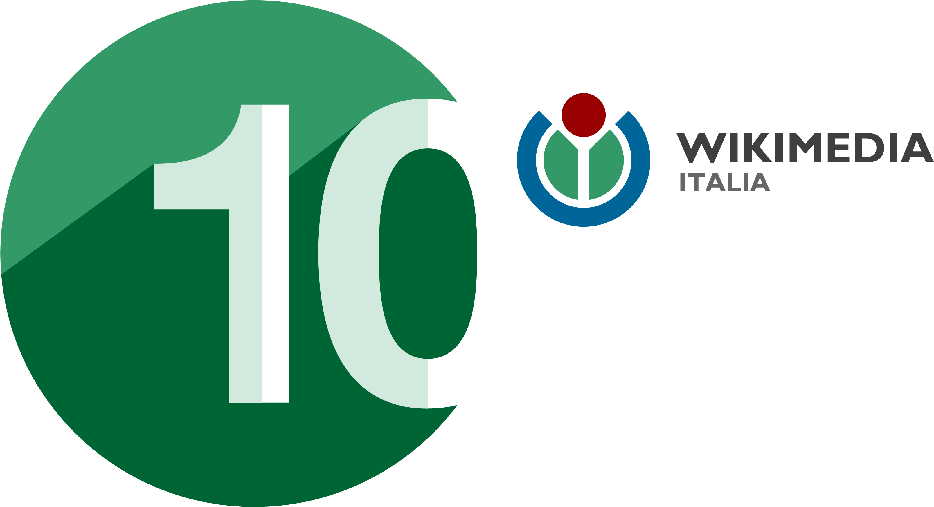 Wikimedia Italia 10th Anniversary Logo Hi - 10th Anniversary Logo (3235x1758), Png Download