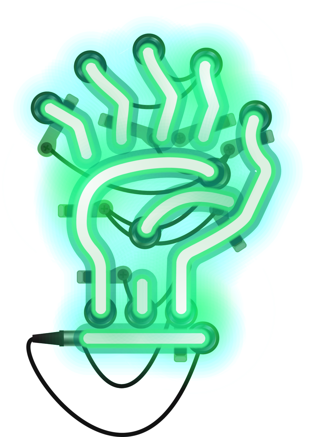 Mano Verde Acuarela Pintada A Mano Png Transparente - Lamp (1024x1414), Png Download