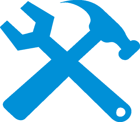 Bvnjv-hi - Hammer And Spanner Logo (450x392), Png Download