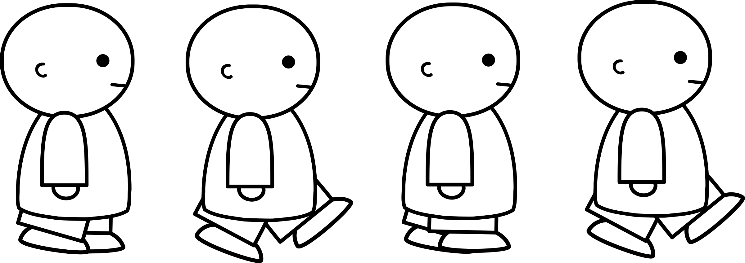 This Free Icons Png Design Of Walk Cycle (2400x849), Png Download