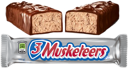 3 Musketeers Candy Bar (500x500), Png Download