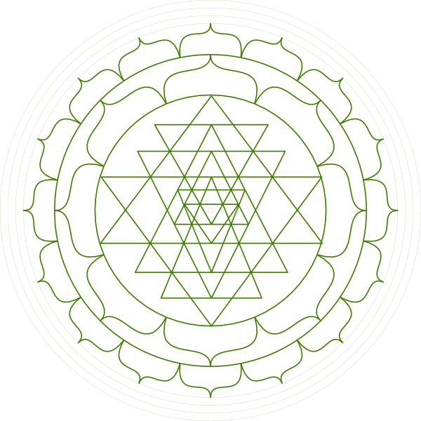 Shri Yantra Black And White Hi - Sri Yantra Mandala (600x600), Png Download