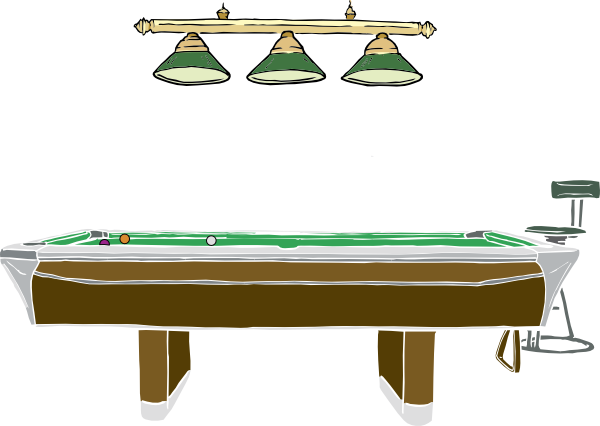 Pool Table Clip Art - Cue Sports (600x426), Png Download
