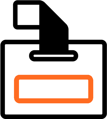 Nametag Orange - Vender Icono Png (500x500), Png Download