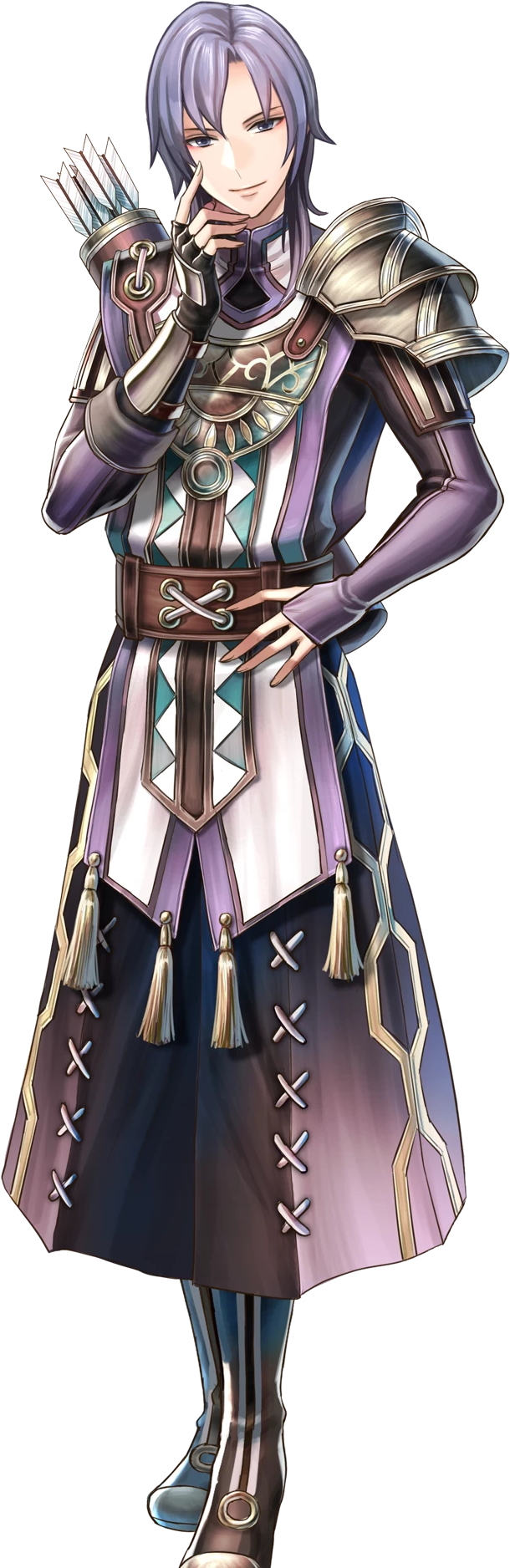 Leon True Of Heart Face - Fire Emblem Echoes Leon Heroes (340x408), Png Download