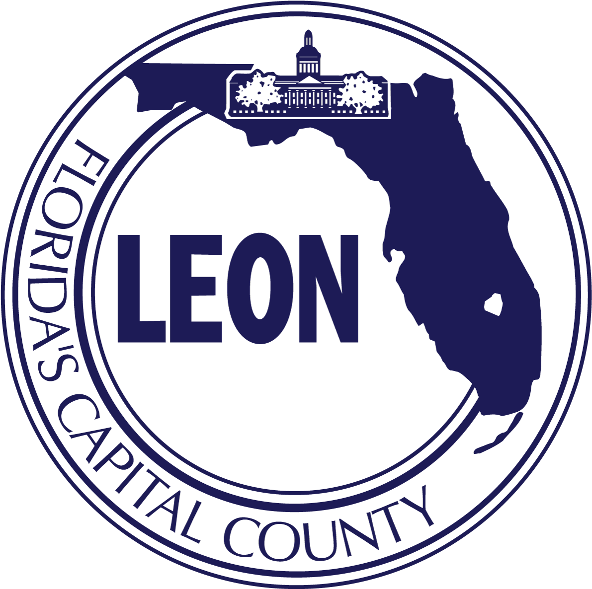One Color - Blue - Leon County, Florida (1200x1186), Png Download