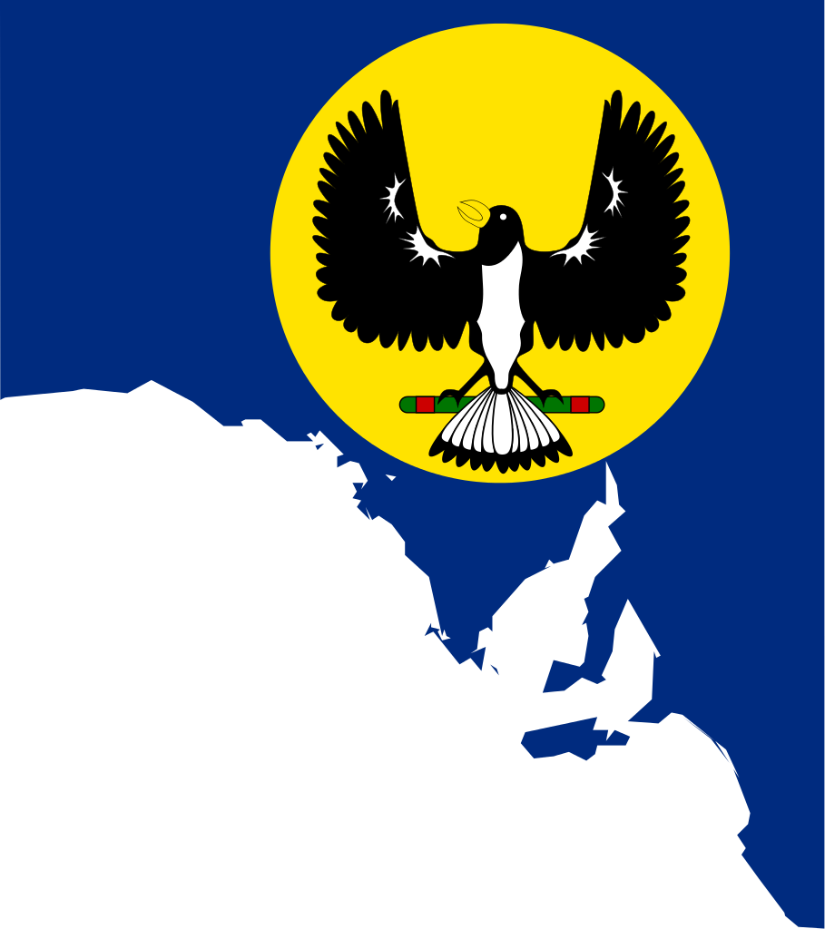 Flag-map Of South Australia - South Australia Coat Of Arms (909x1024), Png Download
