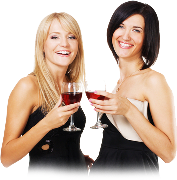 Girls Drinking - Woman Drinking Alcohol Png (500x374), Png Download