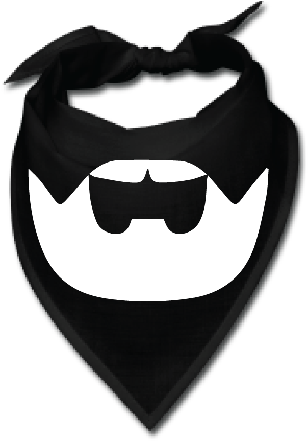 Black Beardilizer Bandana - Kerchief (1000x1000), Png Download