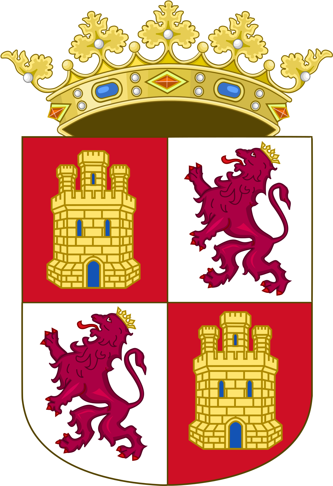 Castilla Y Leon Coat Of Arms (1200x1728), Png Download