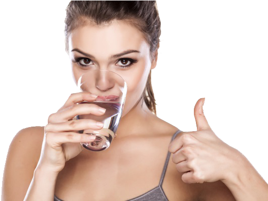 How Much Water Should You Drink How Much Water Is Too - Woman Drinking Water (594x396), Png Download