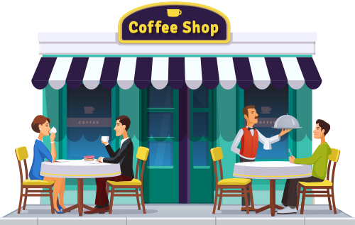 Register Your Interest - Coffee Shop Png (500x317), Png Download