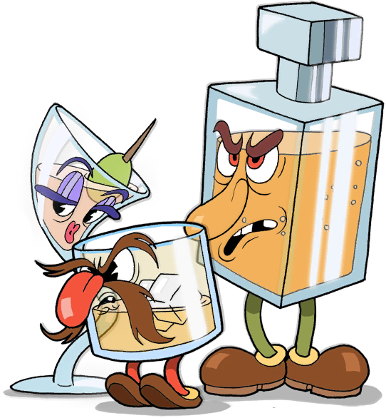 Drunk - Cuphead Tipsy Troop Wikia (542x586), Png Download