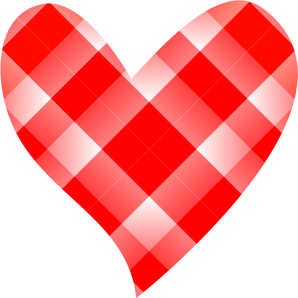 Colouful Clipart Checkered - Cute Checkered Heart Png (1200x1200), Png Download