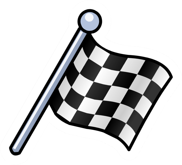 Checkered Flags Png - Checkered Flag Cartoon (707x642), Png Download