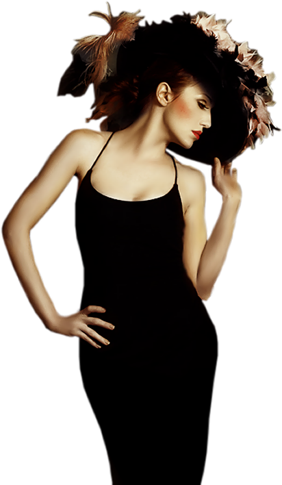 Mujer En Formato Png Tomen Lo Que Necesiten - Art Nouveau (412x708), Png Download