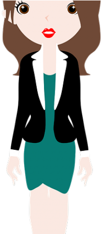Mujer Clipart Png - Women's Suit Cartoon Png (640x480), Png Download