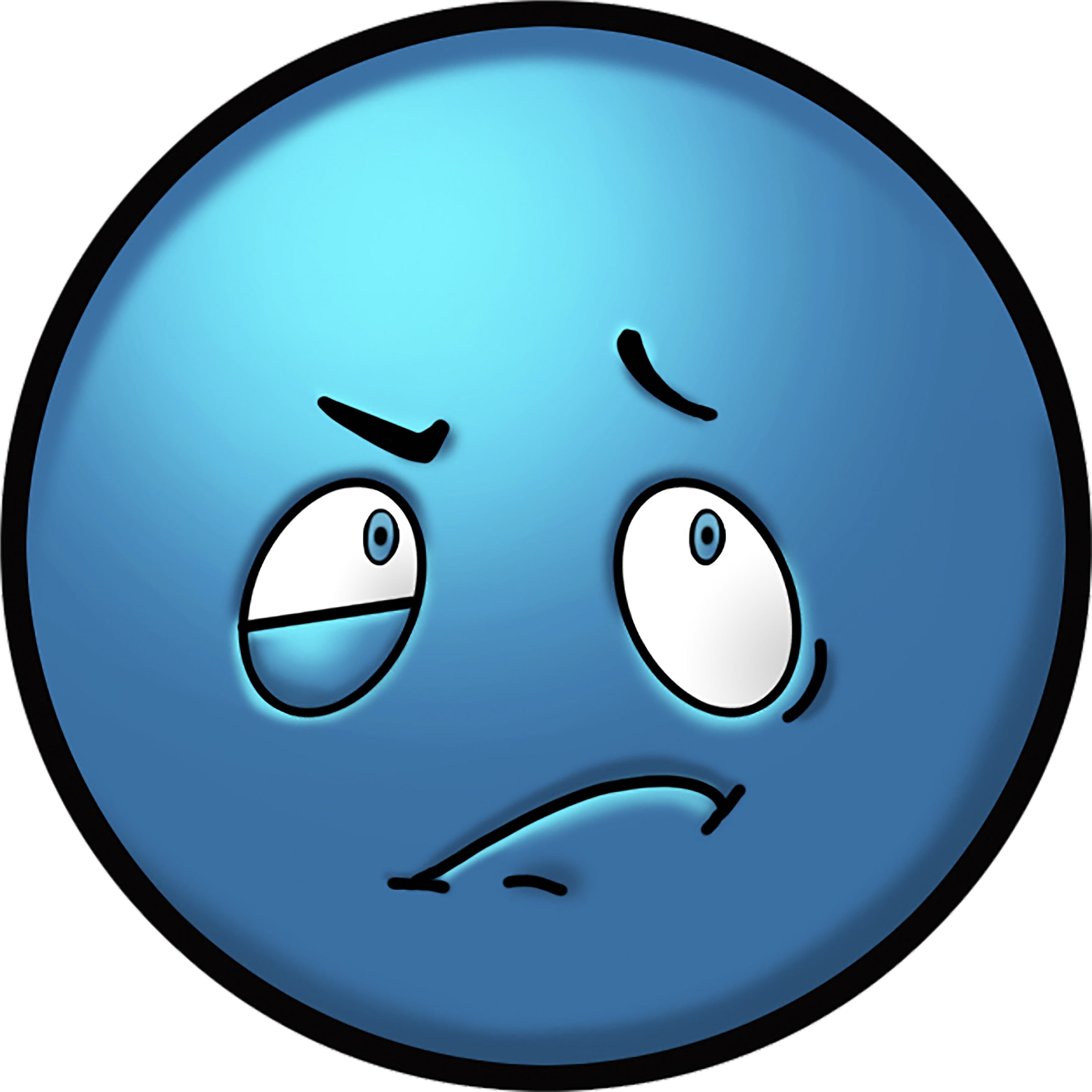 Living With Cu Can Definitely Be A Confusing Journey - Fed Up Emoji Face (3600x3583), Png Download