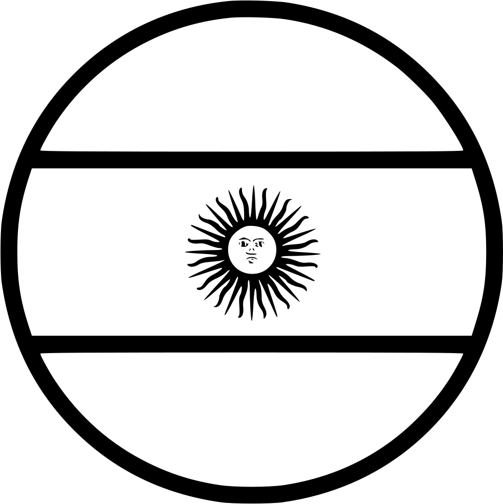 Country Flag Argentina - Velca Travel & Tours Inc (981x982), Png Download