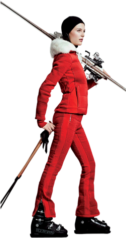 13 Mujer Rojo - Marcas Ropa De Esqui (250x500), Png Download