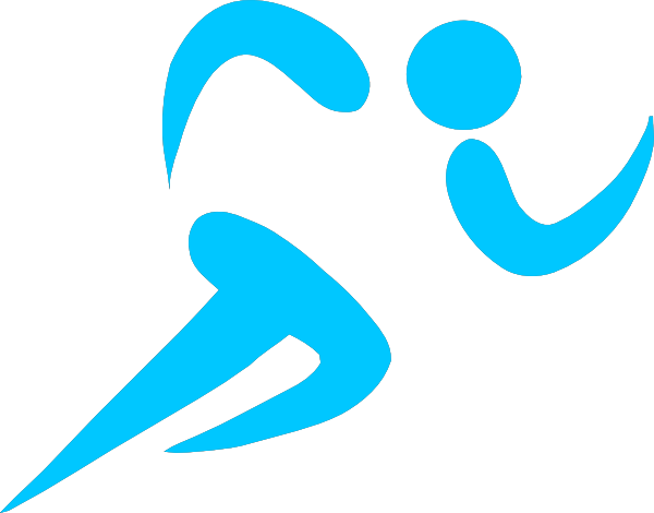 Graphic Transparent Download Man Clip Art At Clker - Running Man Clipart Blue (600x470), Png Download