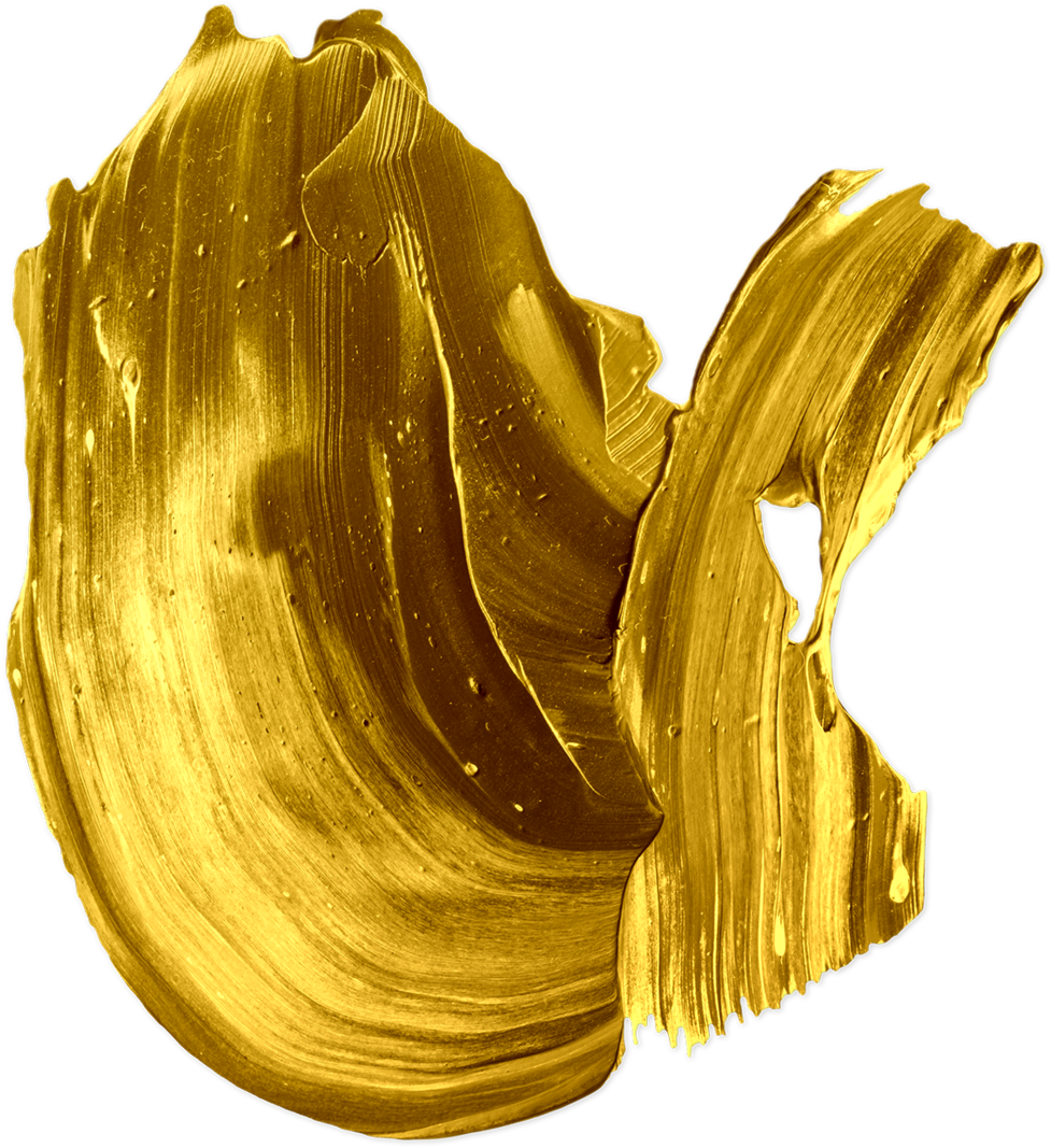Gold Paint Png Picture Freeuse - Paint Brush Stroke Png Gold (1000x1156), Png Download