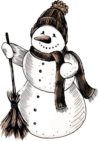 Snowman (420x600), Png Download