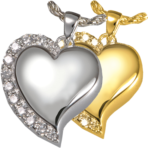 Wholesale Cremation Jewelry Shine Heart Shown In Silver - Cremation Jewelry: Shine Heart Pendant (500x500), Png Download