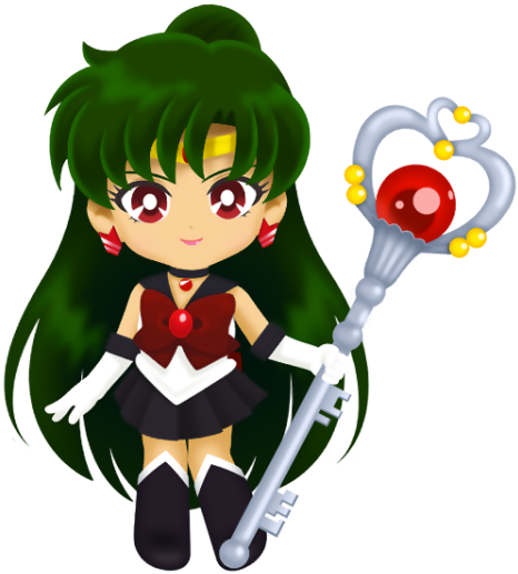 Pluto Png - Super Sailor Moon In Sailor Moon Drops (500x626), Png Download