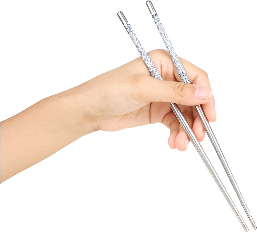 Hand Holding Chopsticks Png (1100x962), Png Download