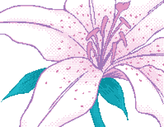 Explore Pixel Art And More - Floral Design (540x418), Png Download
