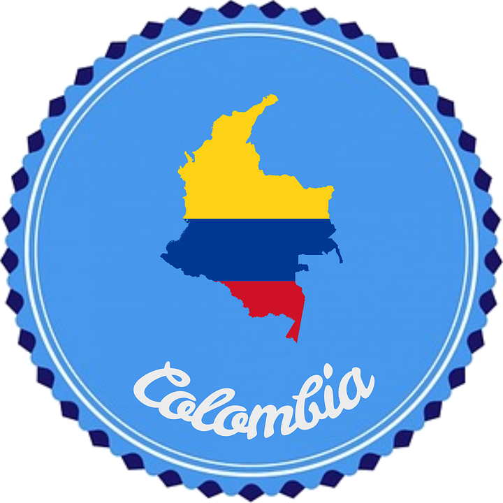 Insignia, Flair, Colombia, Bandera, Icono - International English (720x720), Png Download