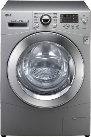 Lg Washer Dryers F1480yd5 - Lg Washer And Dryer Silver (450x370), Png Download