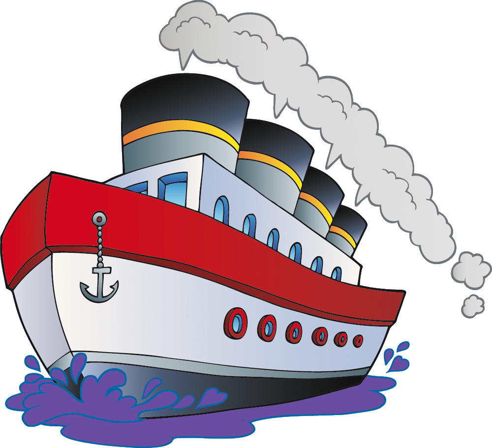 Abierta - - Cartoon Picture Of Ship (1000x911), Png Download