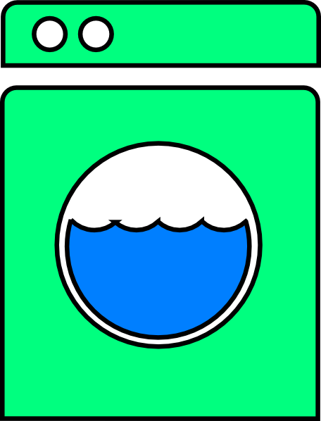 Washing Machine 4 Clip Art At Clker - Washer Clip Art (456x598), Png Download