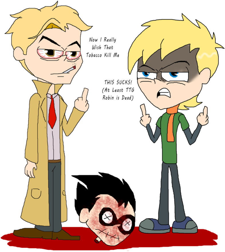 Vervian And Constantine In Teen Titans Go I Regret - Hellblazer (886x902), Png Download