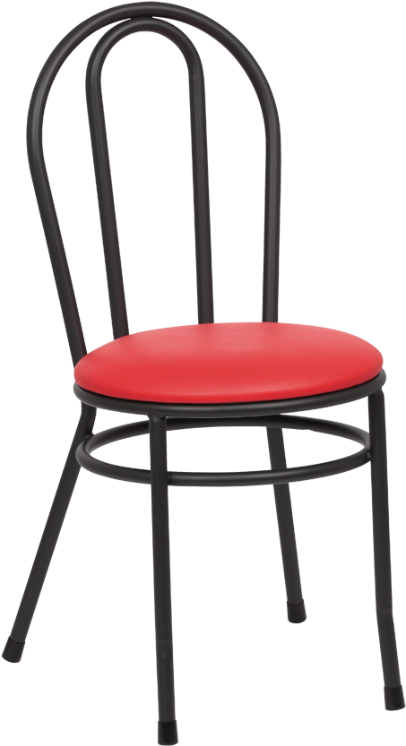 Royal Industries Hairpin Back Steel Frame Red Vinyl - Chair (900x900), Png Download