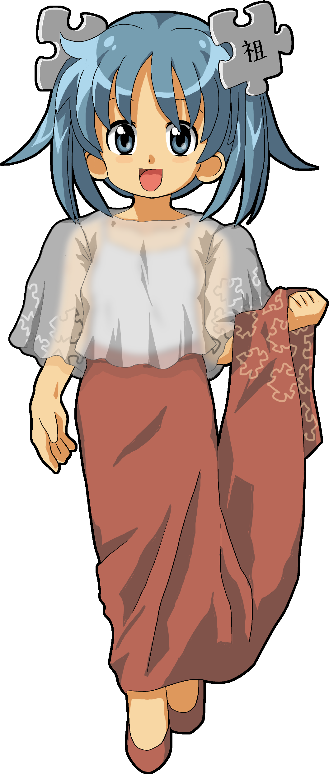Wikipe-tan Wearing Baro't Saya - Baro T Saya (1280x2600), Png Download